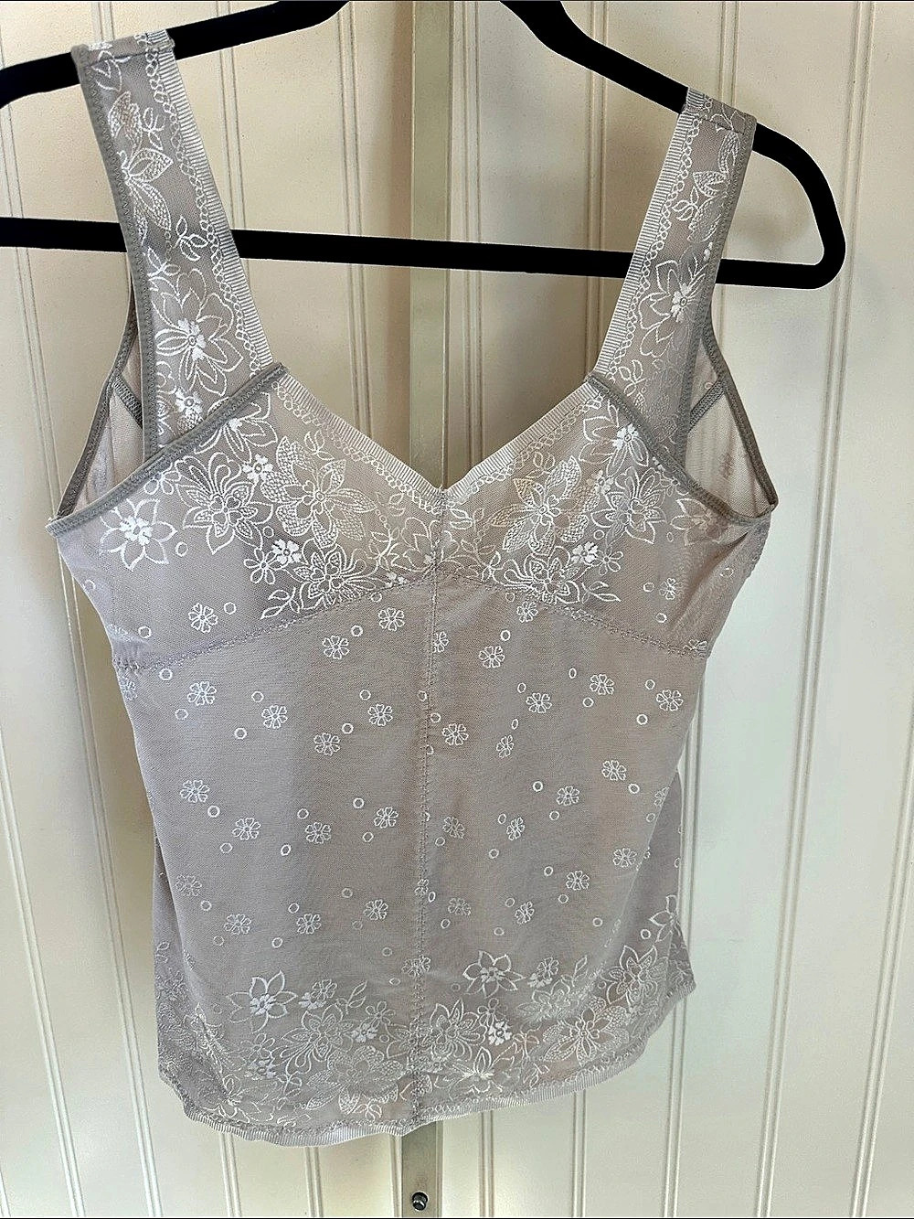 Floral Lace Chemise in Light tan NWT